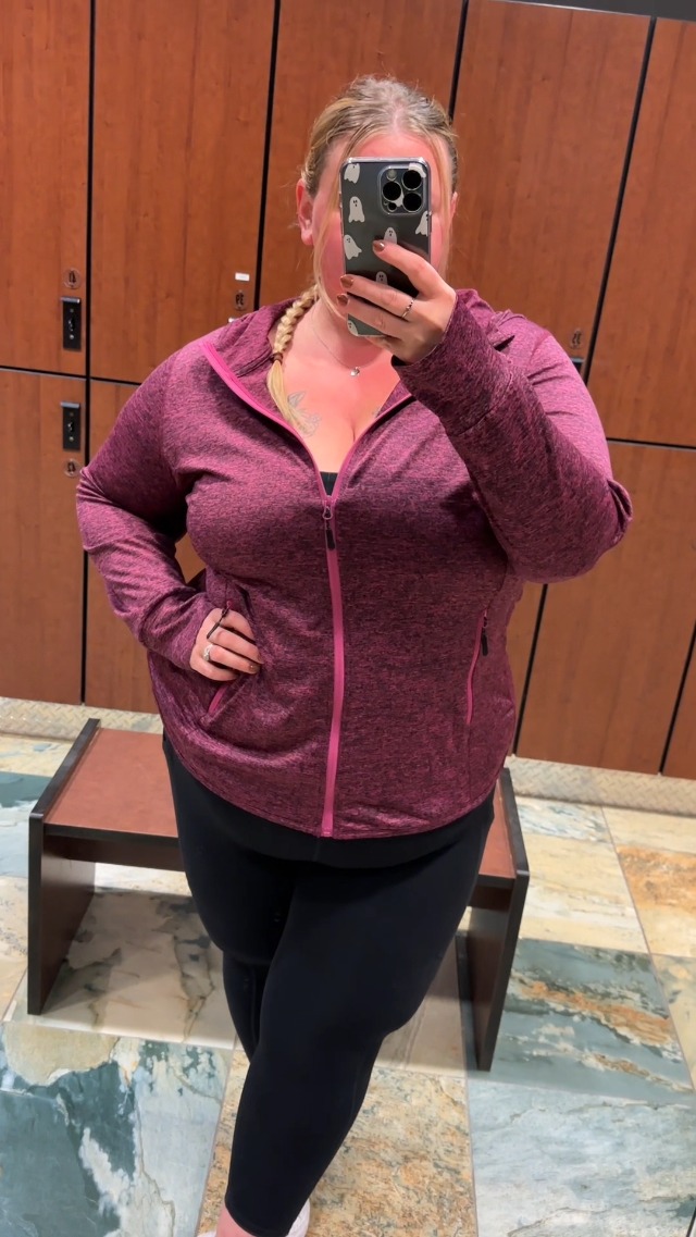 COOTRY Womens Plus Size Workout Jackets Full Zip Up Lightweight